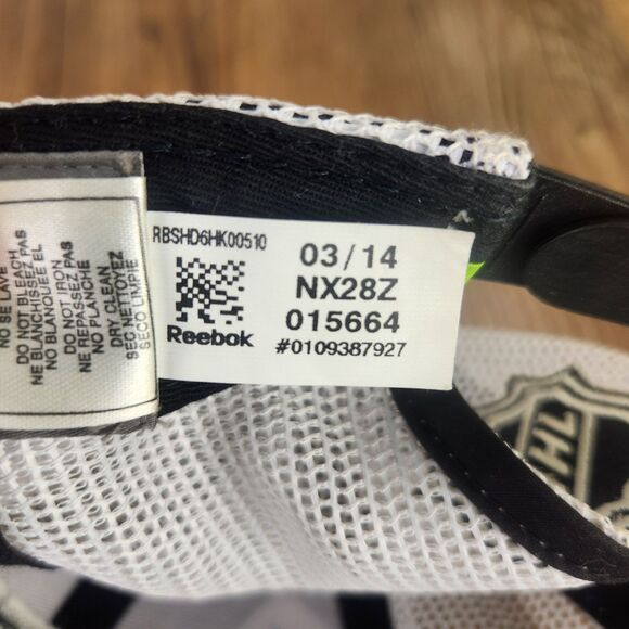 Reebok LA Kings NHL Center Ice Snapback Trucker Hat Cap Black White Hockey 2014 - Picture 11 of 11